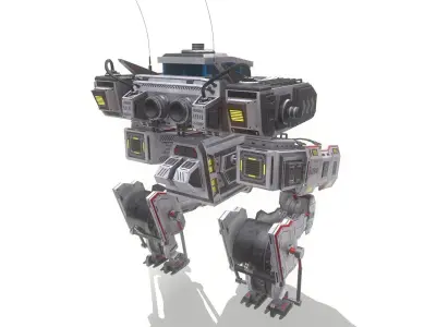 Sci-Fi Mech Low-poly 3D model