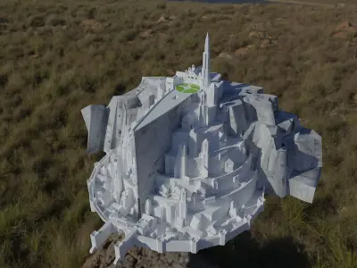 Minas Tirith Low-poly 3D model