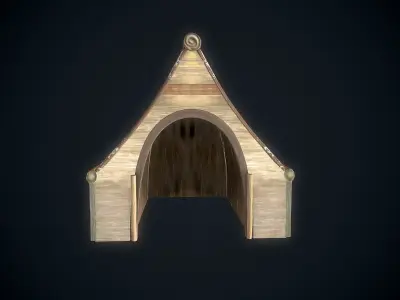 Cabin -Hut Low-poly 3D model