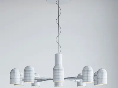 Chandelier Desi Loft Chandelier Black 3D model