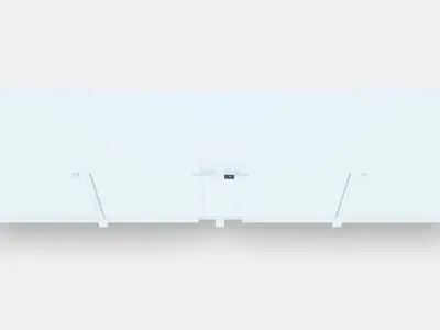 BESTA TV bench with doors and drawers 3 Low-poly 3D model