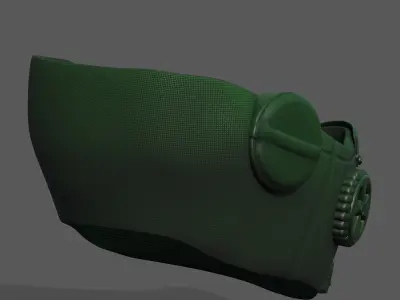 Gas mask respirator scifi futuristic 3d 3d  Low-poly 3D model