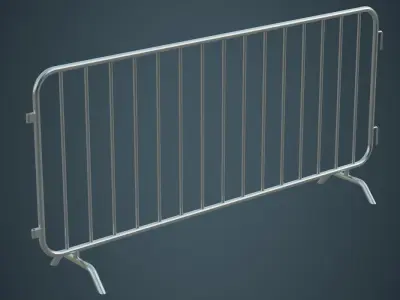 Crowd Barrier 2A Low-poly 3D model