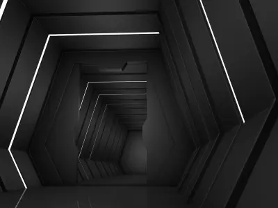 Sci Fi Tunnel 3D model 26