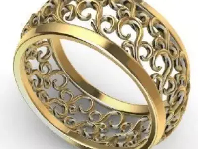 Patterned Ring 3D model Texture Texture 2