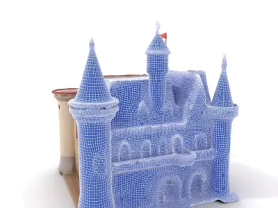Enchanting Medieval Castle model pack Low-poly 3D model