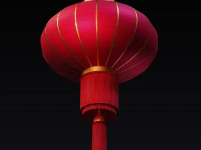 Chinese Lantern Low-poly 3D model
