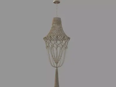 Ambiante 1 Light 20 inch Antique French White Pendant 3D model