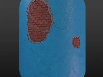 Procedural Stylized Brick Concrete and Painted Plaster Texture
