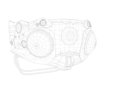 C4D modeling rendering - sci-fi eye patch 3D model