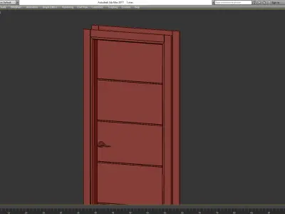 Gray Oak Belldinni Modern Interior Door 3d model Low-poly 3D model