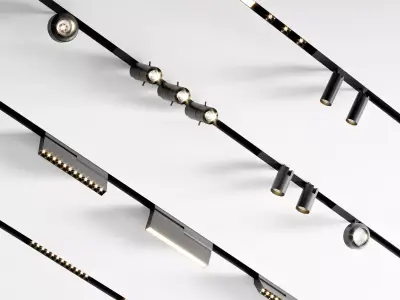 Donolux set three led lights 3D model