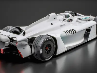  GEN4 Formula E 2026-2027 Race Car White Mockup 