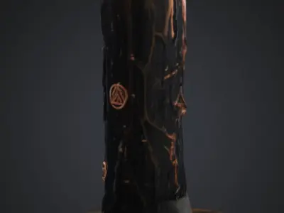 3 Arcane Candle Low-poly 3D model