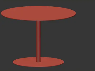 SIDE TABLE SNOW MARBLE ROUND 3D model