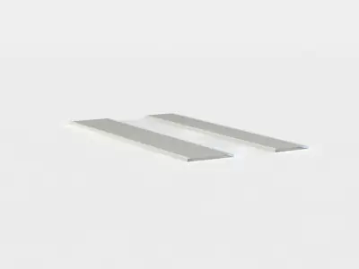 Road fragment Low-poly 3D model
