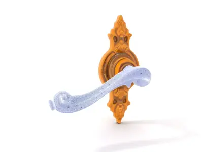 Ornate Gold Door Handle model pack Low-poly 3D model