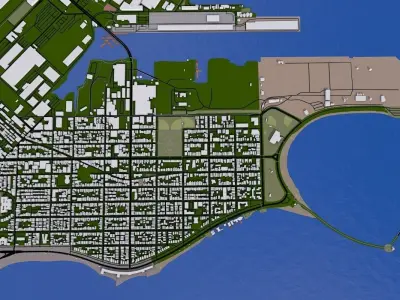 Boston City Low-poly 3D model