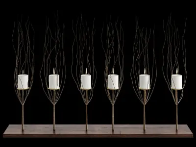 candle trank decorative  Low-poly 3D model