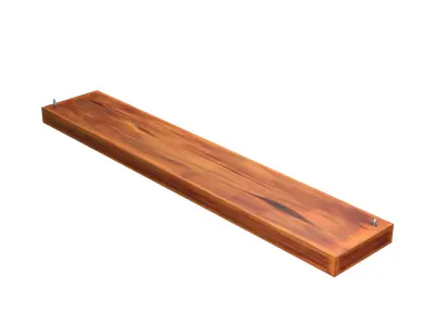 Hand Painted Wooden Plank With Nails Free low-poly 3D model