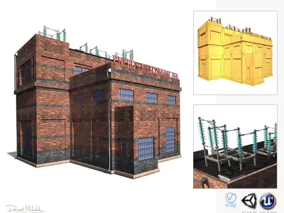 High Voltage Factory 191 Low-poly 3D model