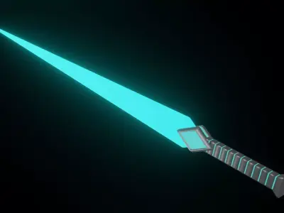Sci-fi Diamond Blade Sword Model A-2 3D model