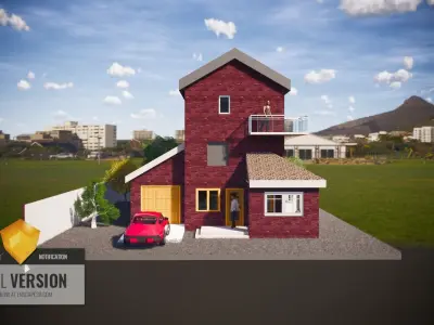 Norweigan Triple Storey Home 3D model