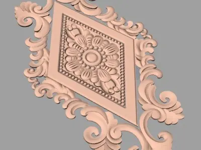 Artcam 3D relief STL models for CNC woodworking E113 3D model