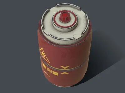 Sci-Fi Canister Prop Low-poly 3D model