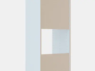 METOD High cabinet frame for fridge-oven 2 Low-poly 3D model