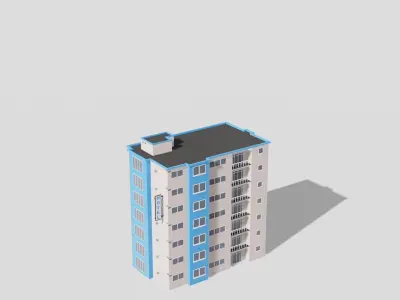 Low Poly Building Pack Low-poly 3D model