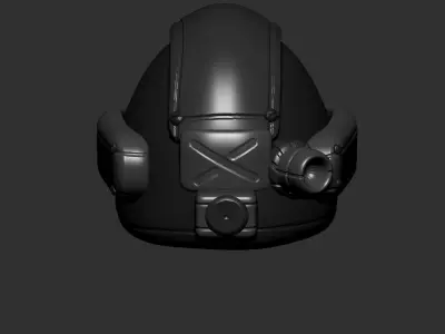 helmet high poly sculpt 3d printable ver 7 3D model 3D model 49