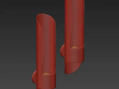 PVC luminaire wall lampPVC luminaire wall lamp 3D model