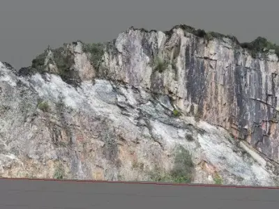 3D Scanned Rock and Cliff face 003 3D model