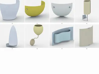 Interior Light Vol 6 - Wall Lamps Low-poly 3D model