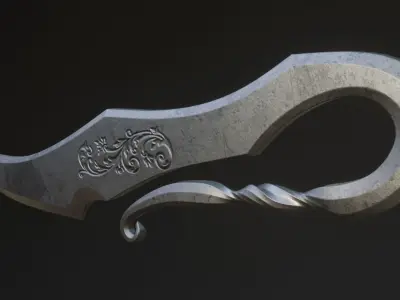 Turkish knife Low-poly 3D model