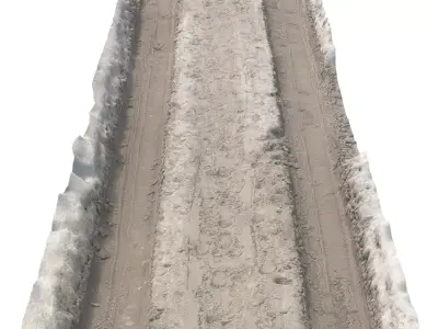 Snow 13 Road dirty PBR Low-poly 3D model