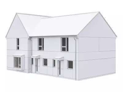 Neighborhood Houses P22 Low-poly 3D model