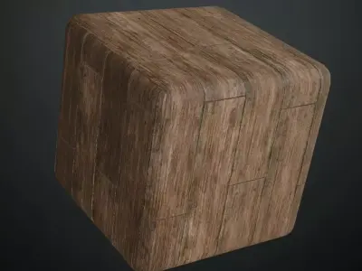 Antique Dark Weathered Timber Surface PBR Seamless Texture