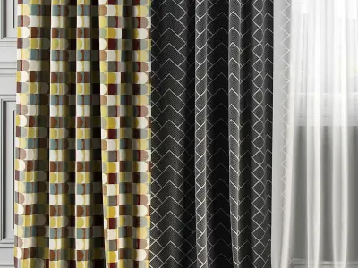 Curtain Set 164 3D model