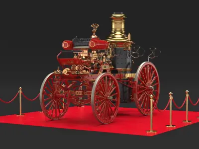  Retro Steam Fire Engine Exhibit 