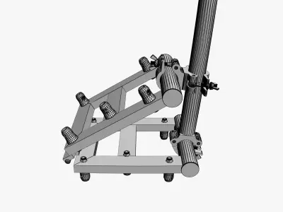 Square Truss Corner Junction 36 Free 3D model