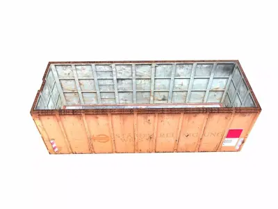 Industrial Waste Dumpster Low-poly 3D model
