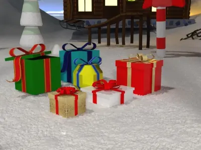 Christmas village 3D model