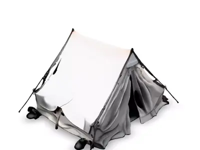 Realistic Camping Tent 3D Model Low-poly 3D model