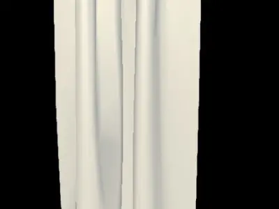 Curtain shower Low-poly 3D model