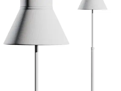 Crate and Barrel Finley Wooden Adjustable Floor Lamp 3D model