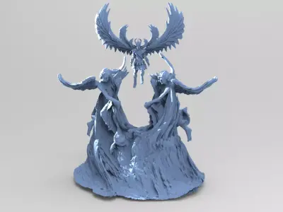 Arch Warrior biblical Stand Wings  3D model