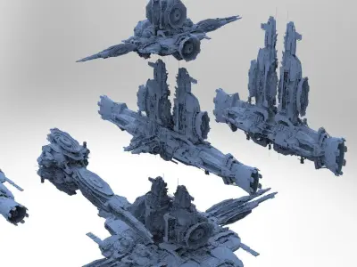 Sci-Fi Droid Base Collection 9 3D model