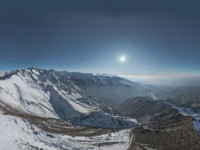 HDR - Clear sky and Snowy Mountains 3D model
